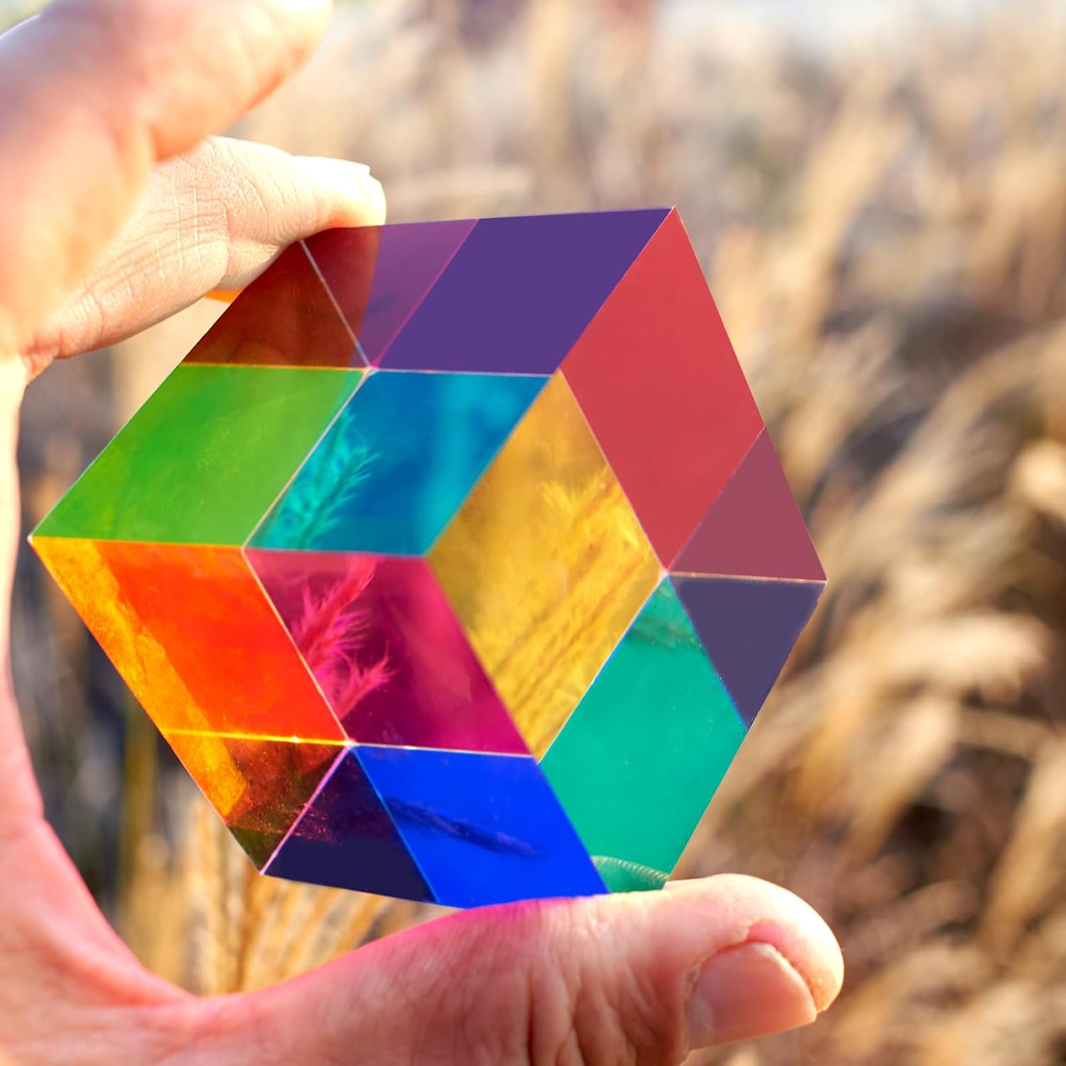 Translucent CMY color cubes