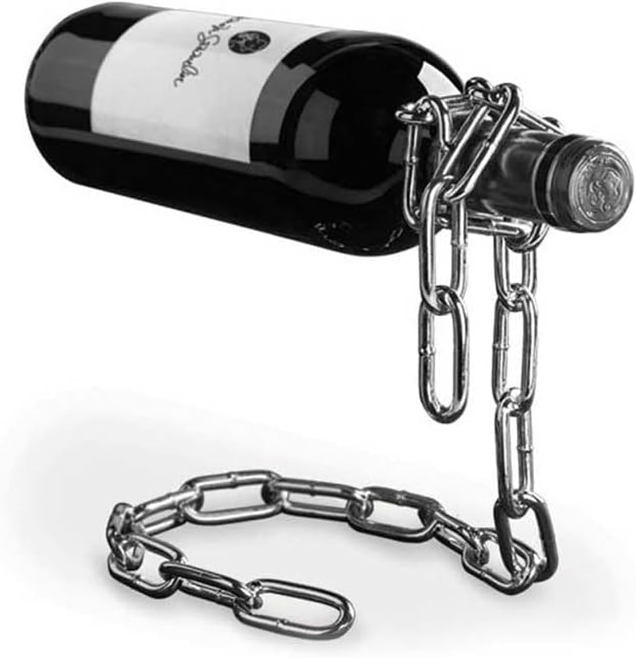 Magic chain wine bottle holder